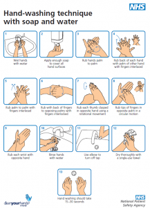 Tècnica per rentar-se les mans correctament amb aigua i sabó 