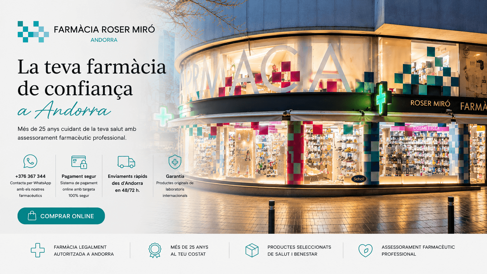 Farmàcia Roser Miró a Andorra la Vella – farmàcia online i física a Andorra