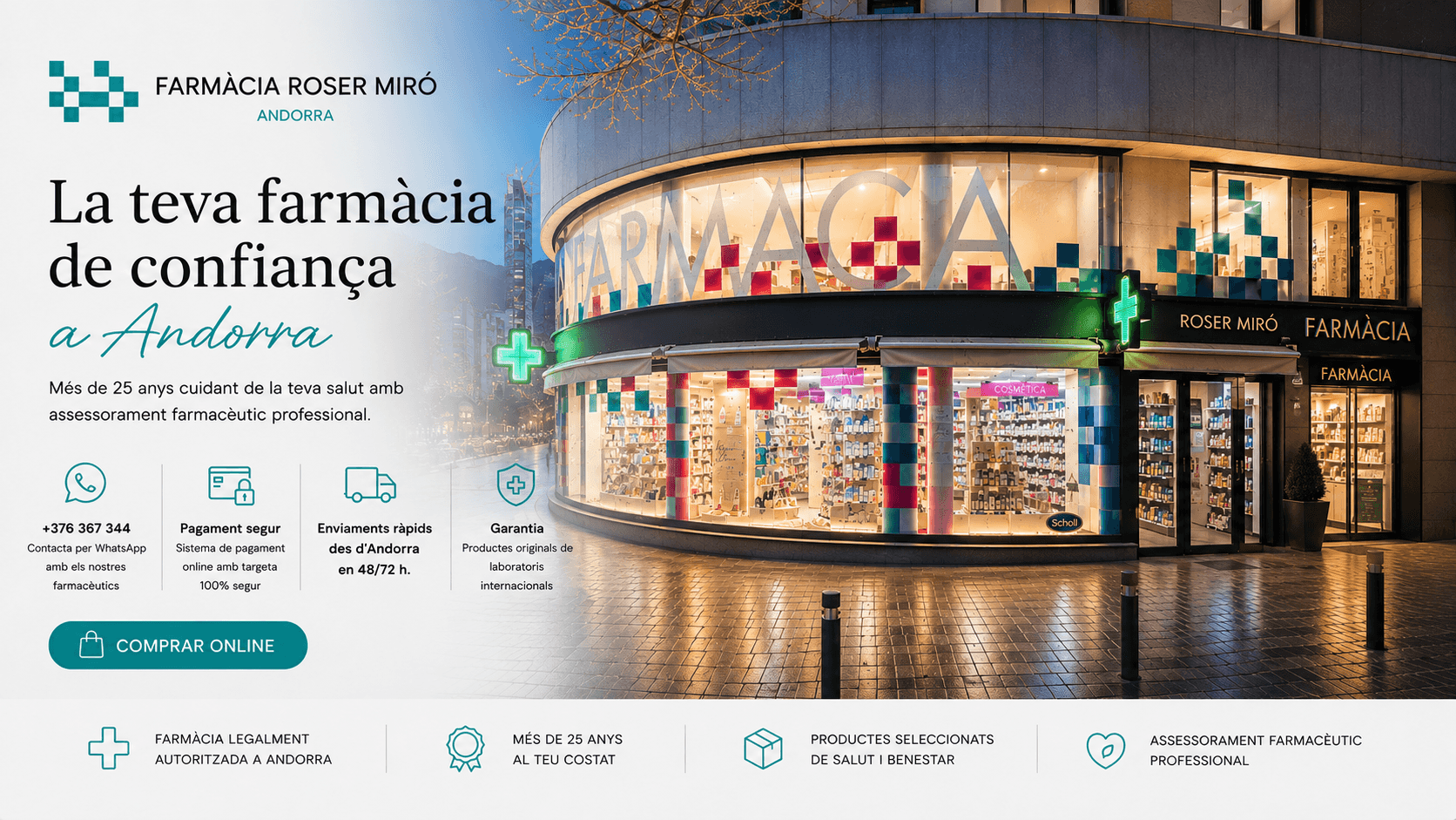 Farmàcia Roser Miró a Andorra la Vella – farmàcia online i física a Andorra