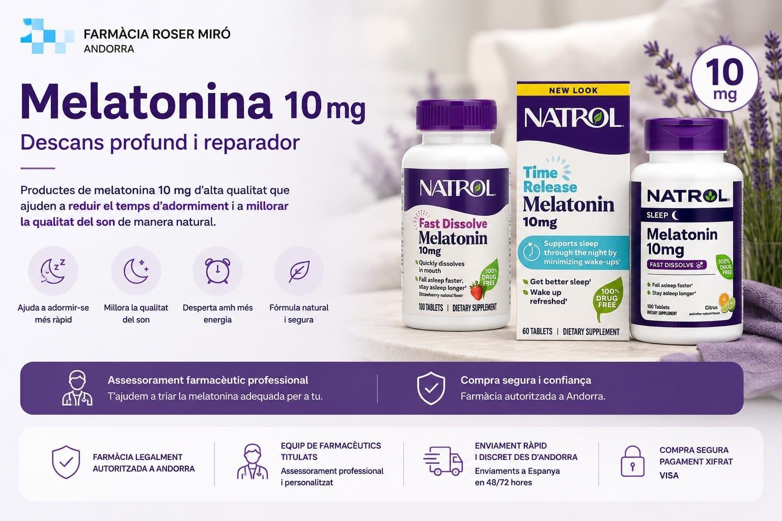 Melatonina 10 mg a Andorra