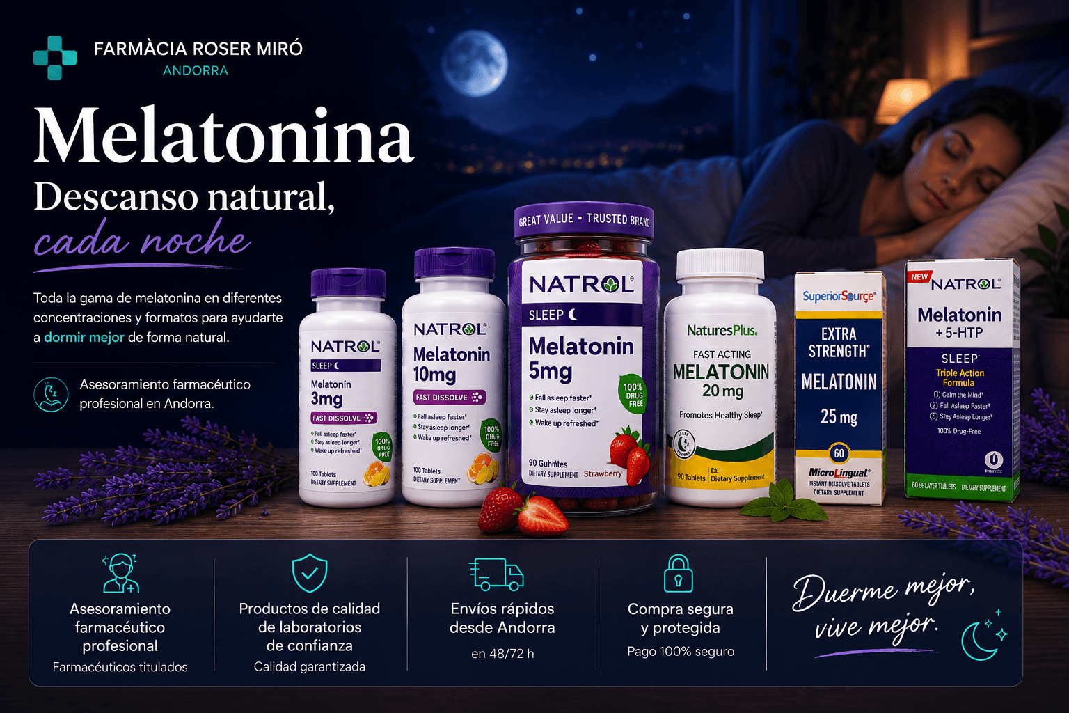 Comprar melatonina en farmacia Roser Miró de Andorra