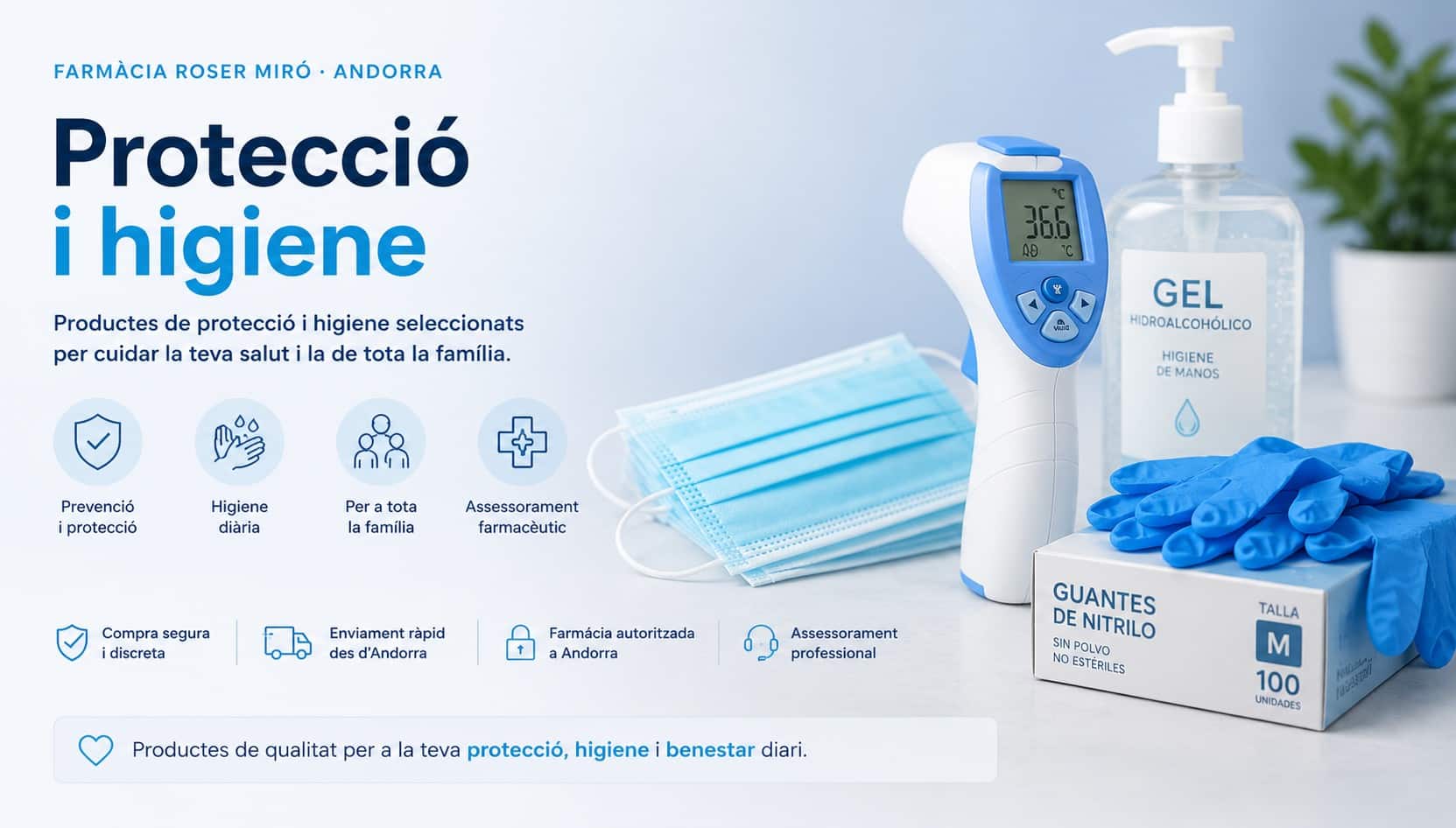Protecció i higiene a Andorra a Farmàcia Roser Miró
