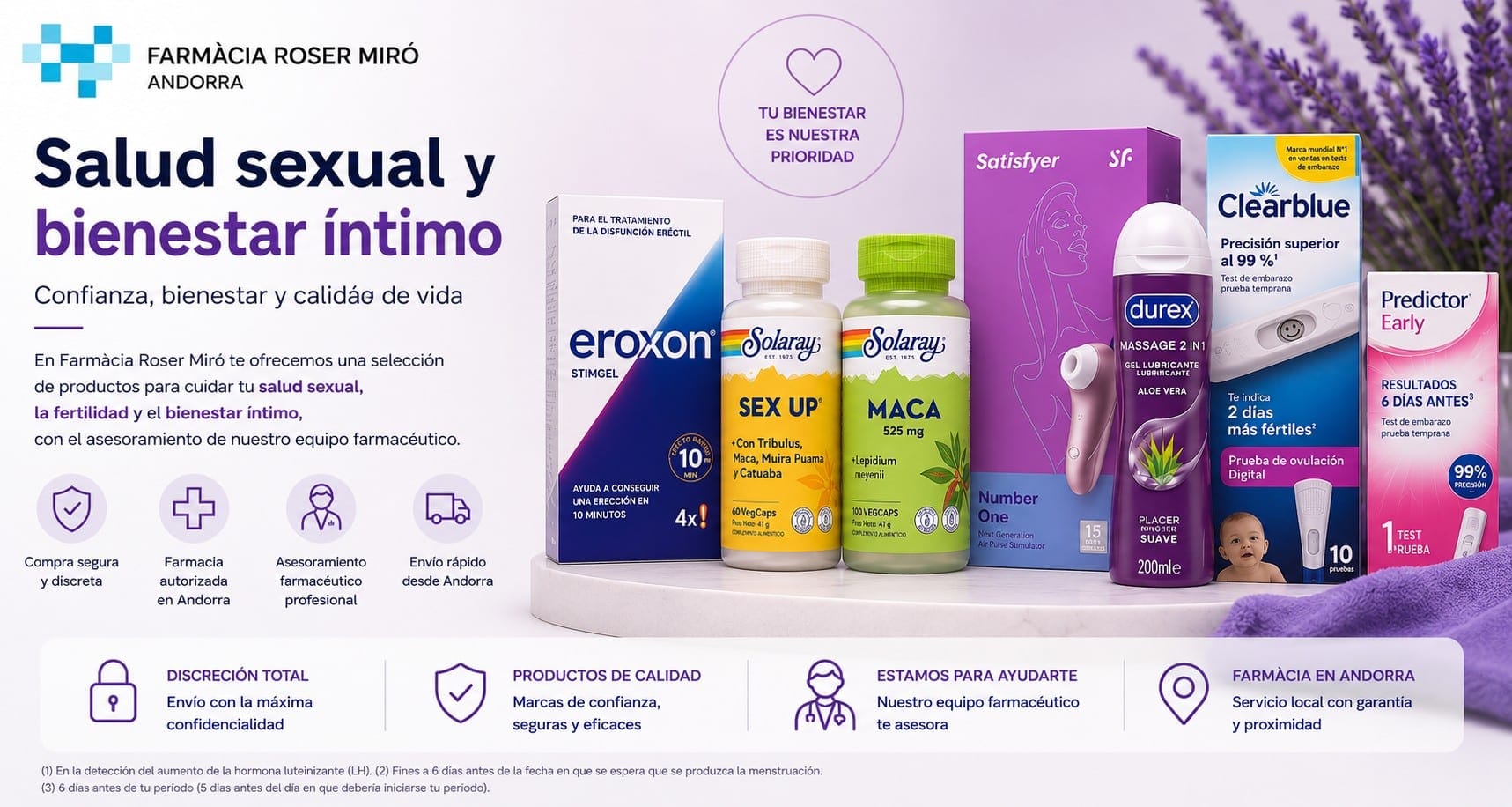 Sexualidad y bienestar íntimo en farmacia Roser Miró de Andorra