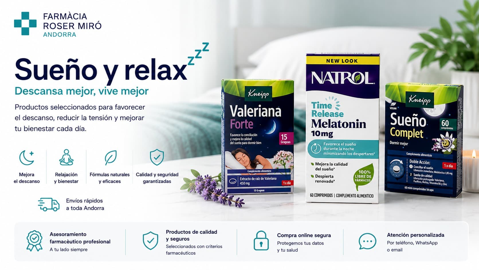 Sueño y relax en Farmacia Roser Miró de Andorra