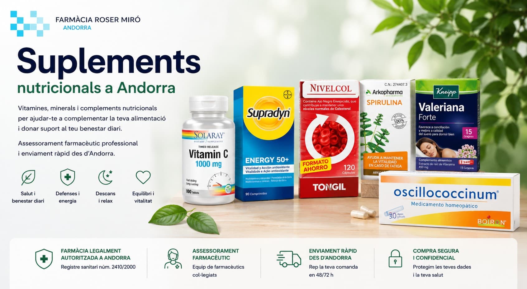 Suplements nutricionals a Andorra