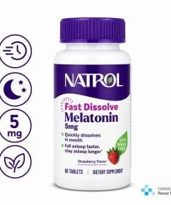 Melatonina Natrol 5 mg Fast Dissolve 90 comprimidos sabor fresa