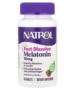 Melatonina Natrol 10mg Fast Dissolve maduixa – 60 comprimits sublinguals amb gust de maduixa