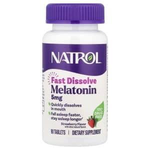 Melatonina Natrol 5mg Fast Dissolve 90 comprimidos sabor fresa