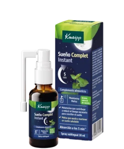 Sueño Complet Instant Spray 30 ml con melatonina y melisa para favorecer el sueño y la relajación.